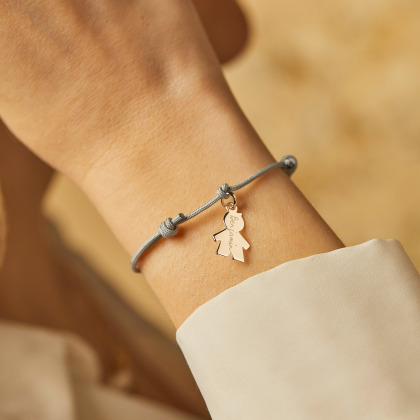 Bracciale Family personalizzato placcato in oro rosa merci maman