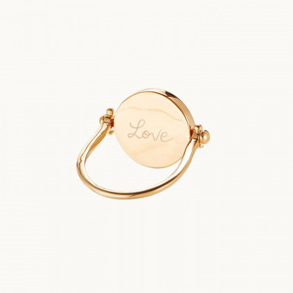 Bague Nacre Vice & Versa personnalisée plaqué or merci maman