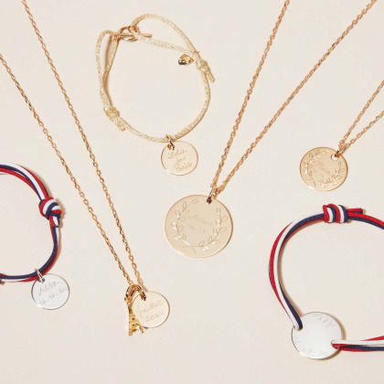 Bracciale personalizzato Champion placcato in oro merci maman