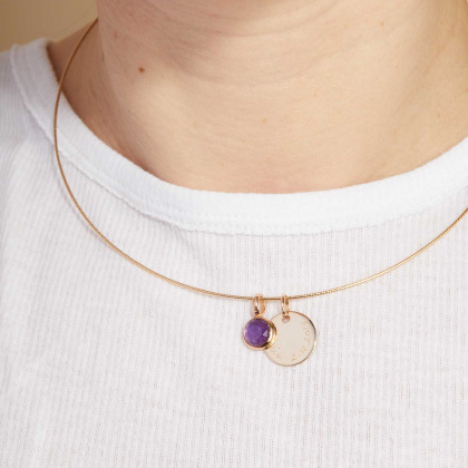 Collana personalizzata a catena Omega placcato oro merci maman