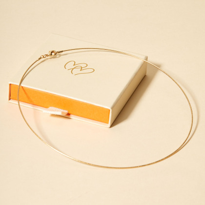 Collana a catena Omega per mamma placcato oro merci maman