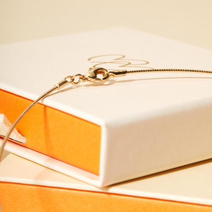 Collana personalizzata a catena Omega placcato oro merci maman