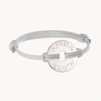 Personalisiertes Armband mit Scheibe für Männer Sterlingsilber merci maman