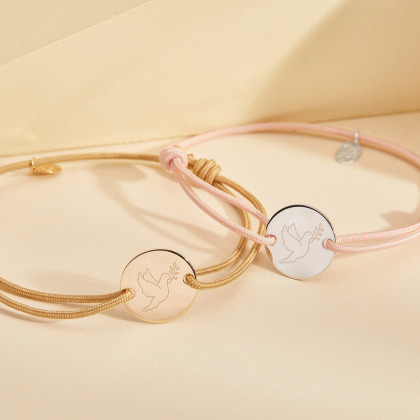 Il Mio Piccolo Braccialetto personalizzato placcato in oro argento sterling merci maman