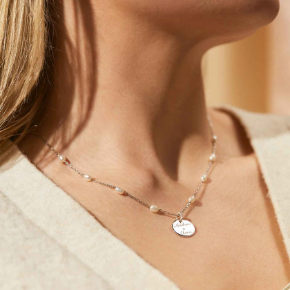 Collana personalizzata con catena di perle