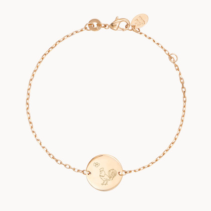 Bracciale personalizzato a catena Zodiaco cinese placcato in oro merci maman