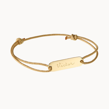 Bracelet personnalisé Mini Identity en or 9 carats merci maman