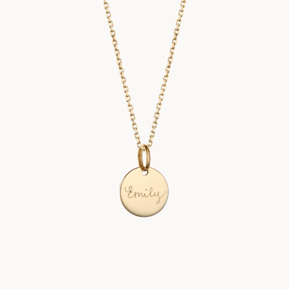 Collier personnalisé Prénom en or 9 carats merci maman