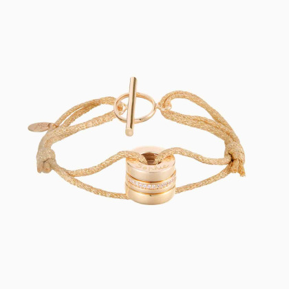 Bracelet personnalisé Eticellant Unity Cristal plaqué or merci maman