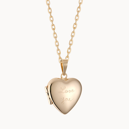 Collana personalizzata portapensieri a cuore placcato in oro merci maman