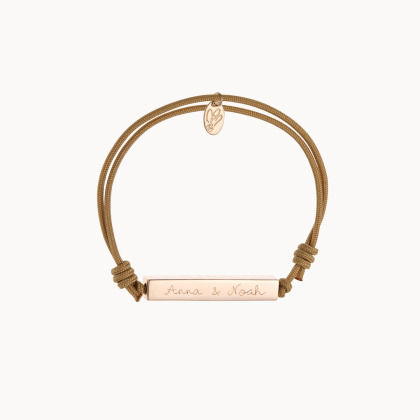 Bracelet personnalisé Horizon plaqué or merci maman