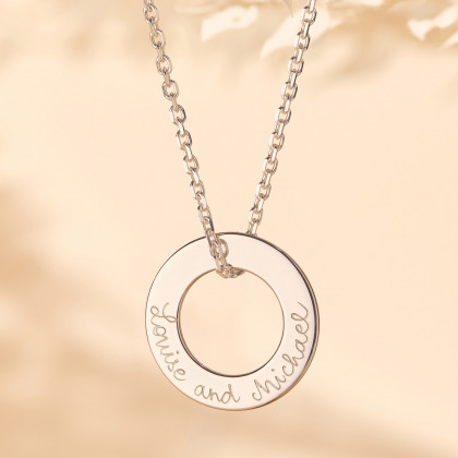 Collana Eternity personalizzata placcato oro merci maman