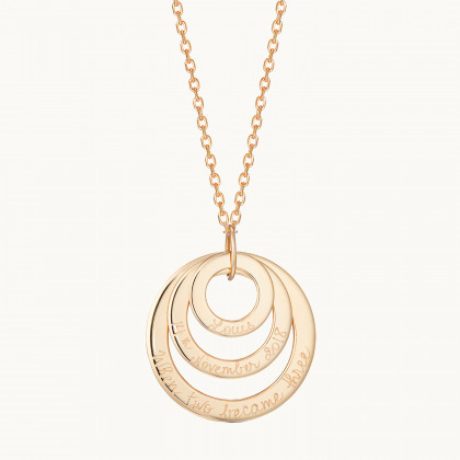 Collana personalizzata Eternity Trio placcato oro merci maman
