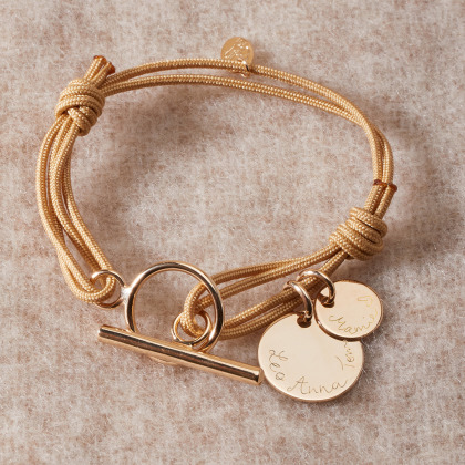 Personalisiertes Großmutter Armband vergoldet merci maman 