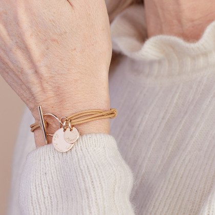 Personalisiertes Großmutter Armband vergoldet merci maman 