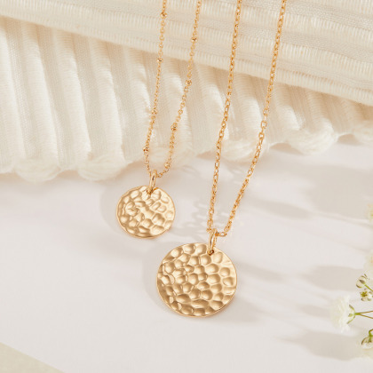 Collana Personalizzata con Disco Martellato Piccolo