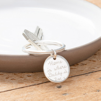 Porte-clefs personnalisé argent argent merci maman