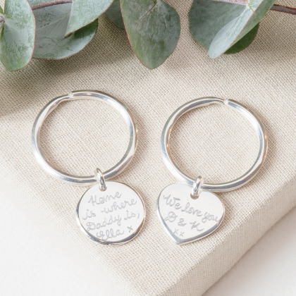Porte-clefs personnalisé argent argent merci maman