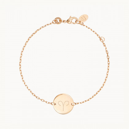 Personalisiertes Sternzeichen Armkettchen vergoldet merci maman