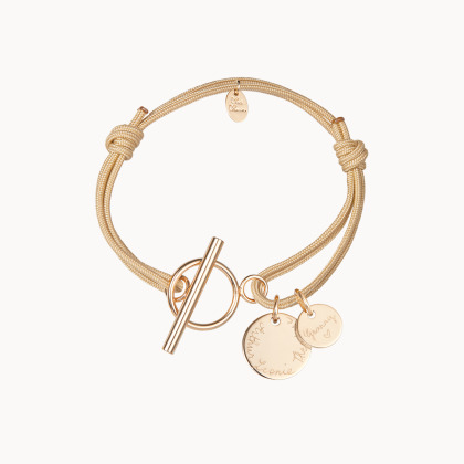 Personalisiertes Großmutter Armband vergoldet merci maman 