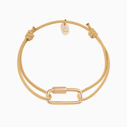 Personalisiertes Lucky Charm Namensarmbändchen vergoldet merci maman