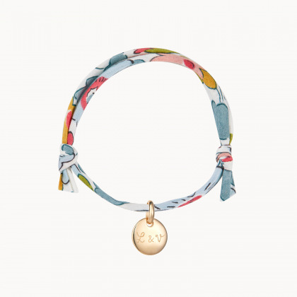 Bracciale personalizzato con Mini Ciondolo Liberty placcato di oro merci maman