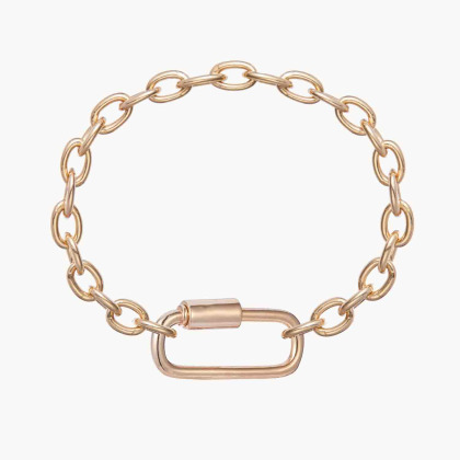 Personalised Lucky Charm Name Bracelet gold plated merci maman