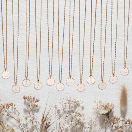 Collier Petit Alphabet Floral personnalisé