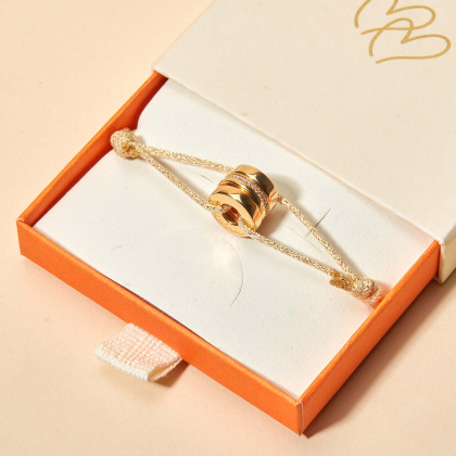 Bracelet personnalisé Eticellant Unity Cristal plaqué or merci maman