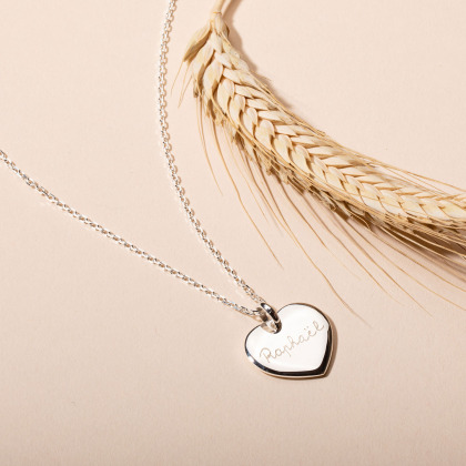 Collana Personalizzata Cuore argento merci maman