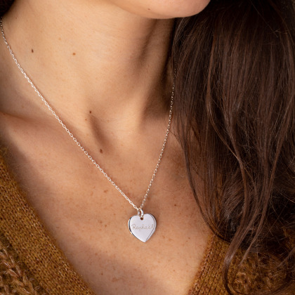 Collana Personalizzata Cuore argento merci maman