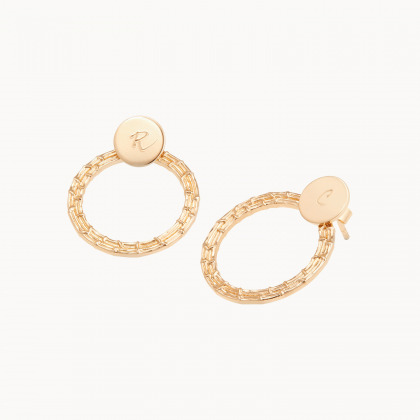 Orecchini Personalizzati Eternity con Trama placcato oro merci maman