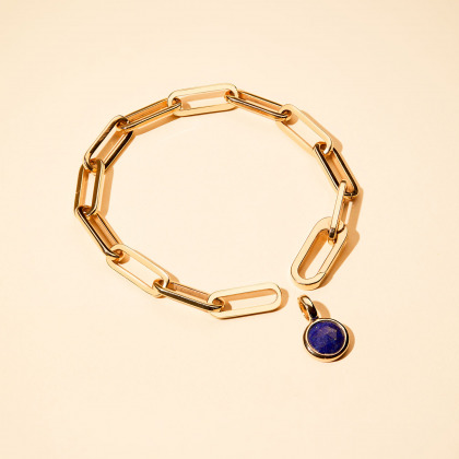 Bracciale a Catena Love Links placcato oro merci maman