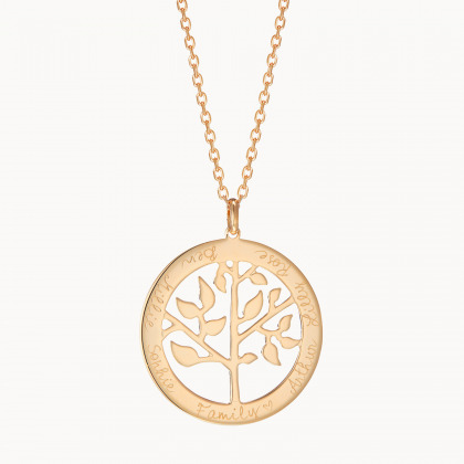 Collana Personalizzata Albero della Vita Grande placcato oro merci maman