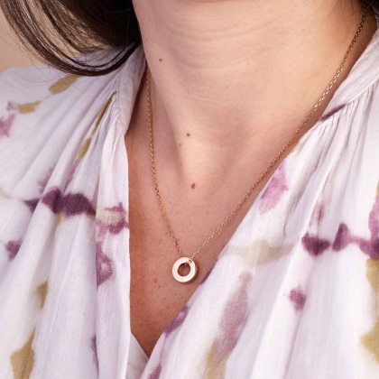 Bijoux pour couple - Collier personnalisé Unity plaqué or merci maman