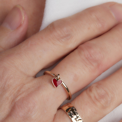 Anillo de San Valentín baño de oro merci maman