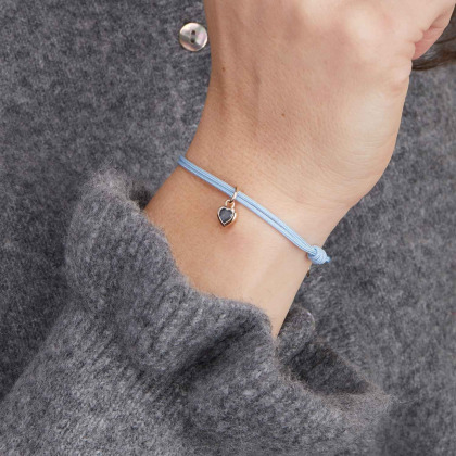 Personalisiertes Herz Geburtsstein Armband vergoldet merci maman