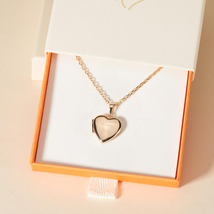 Collana personalizzata portapensieri a cuore placcato in oro merci maman
