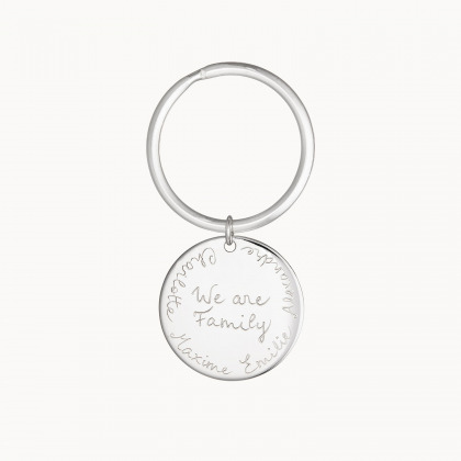 Portachiavi personalizzato We Are Family argento sterling merci maman
