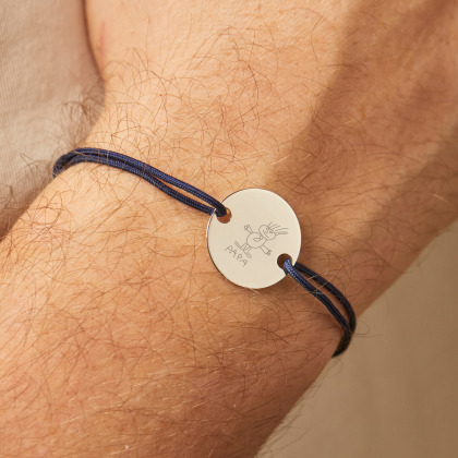 Disegnato da Te - Braccialetto personalizzato a medaglia grande 