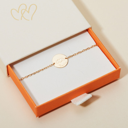 Bracciale personalizzato a catena con pastiglia Merci Maman x Mellipou
