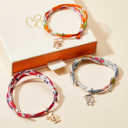 Mini Kristall Mädchen Liberty Armband für Kinder vergoldet merci maman