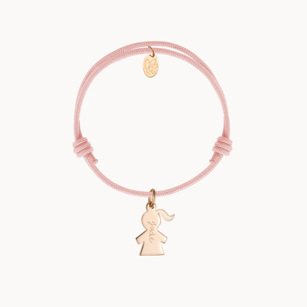 Personalisiertes Mini Mädchen Armband für Kinder vergoldet merci maman