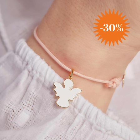 Personalised Pink or Turquoise Enamel Bracelet merci maman