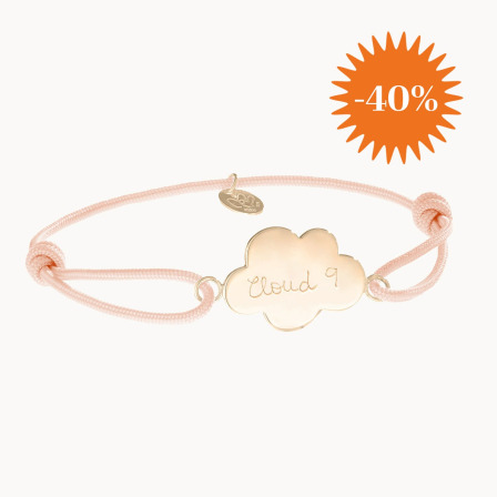 Personalisiertes Wolken Armband vergoldet merci maman