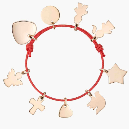 Kreieren Sie Ihr Personalisiertes Charm Armband vergoldet merci maman