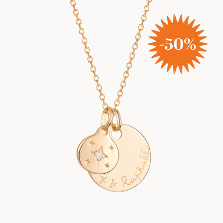 Personalisierte Kristall Stern Halskette vergoldet merci maman