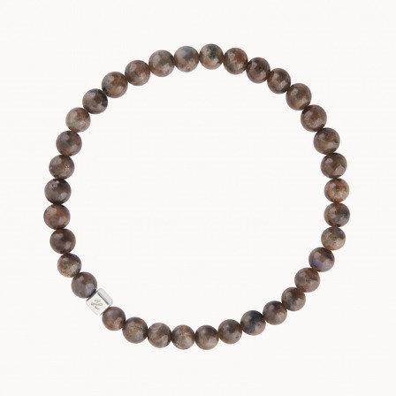 Personalisiertes Halbedelsteinarmband mit Würfel für Männer sterlingsilber Labradorit merci maman