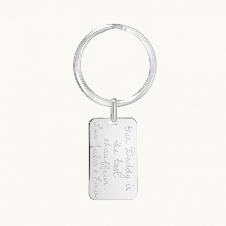Personalisierter Schlüsselanhänger mit Erkennungsmarke sterlingsilber merci maman