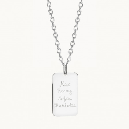 Personalisierte Halskette mit Erkennungsmarke für Männer sterlingsilber merci maman